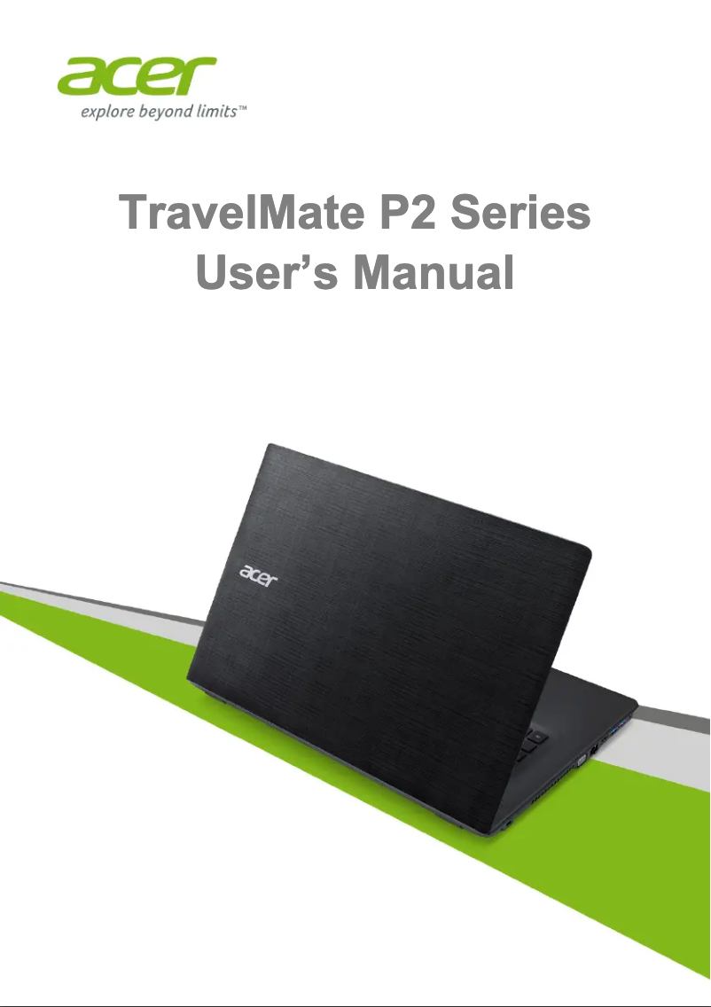 Page n°1 - Manuel utilisateur Acer TravelMate P278