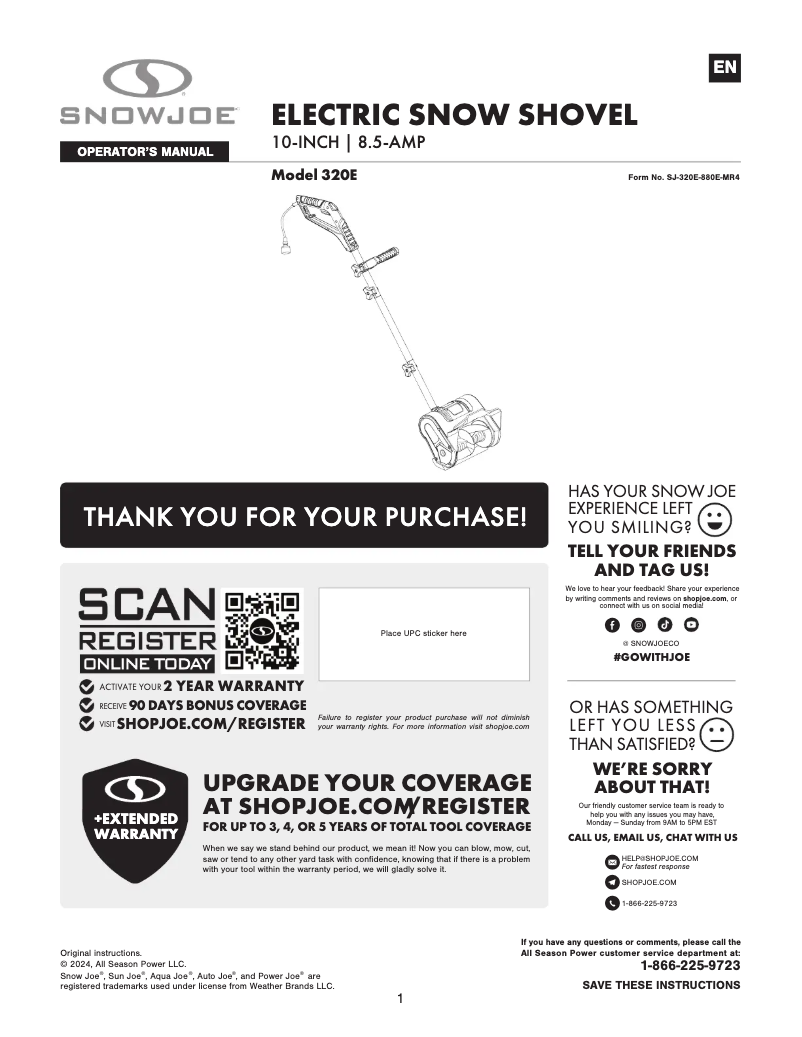 Imagen de la primera página del manual del dispositivo 320E