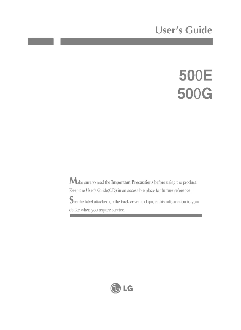 Page 1 de la notice Manuel utilisateur LG CB553H