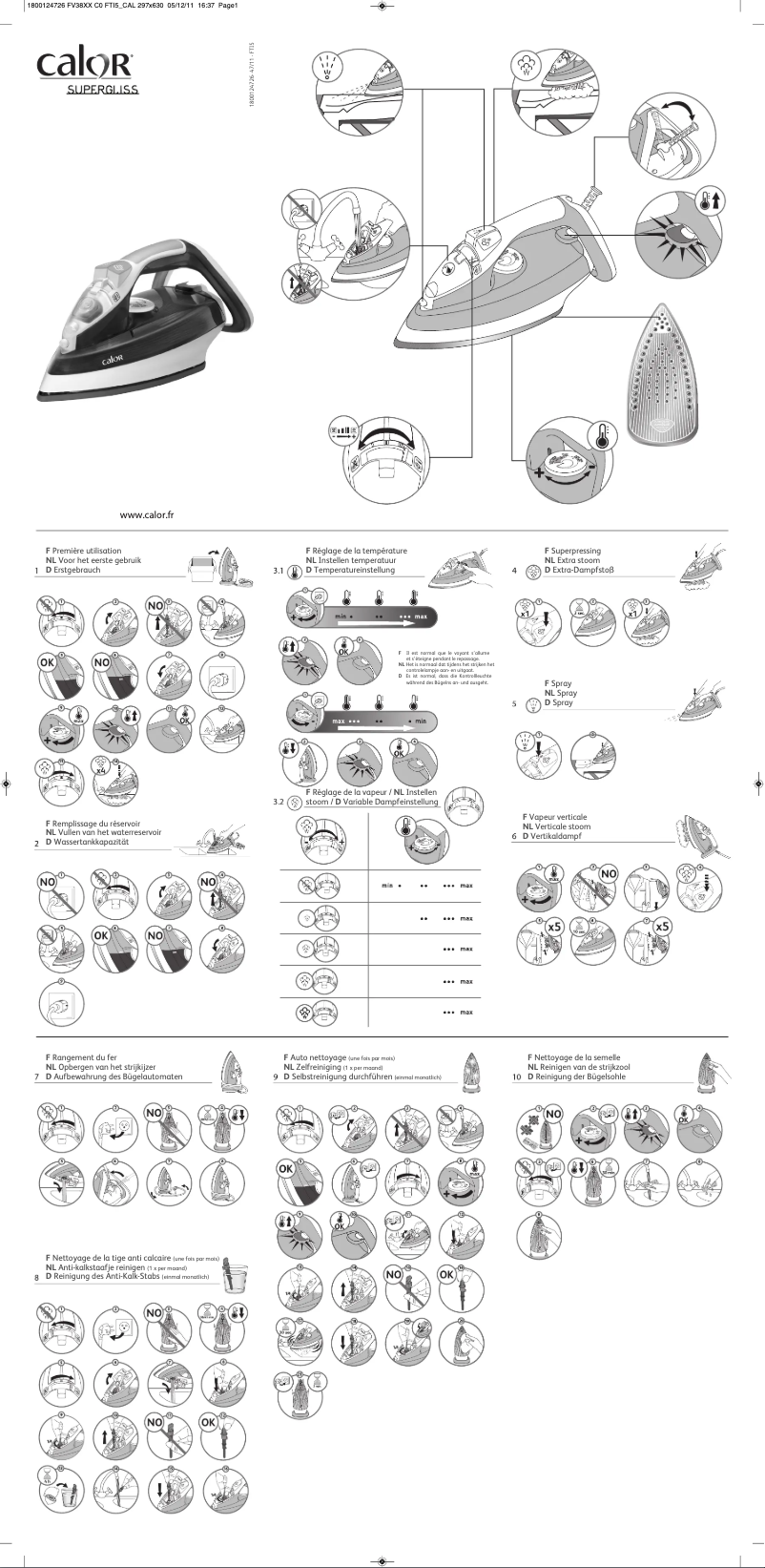 Page n°1 - Manuel utilisateur Tefal SuperGliss FV3840
