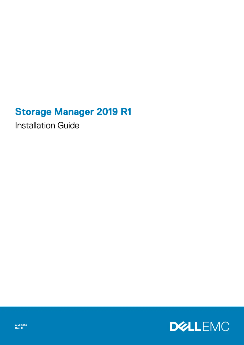 Page n°1 - Guide d'installation Dell SCv3020