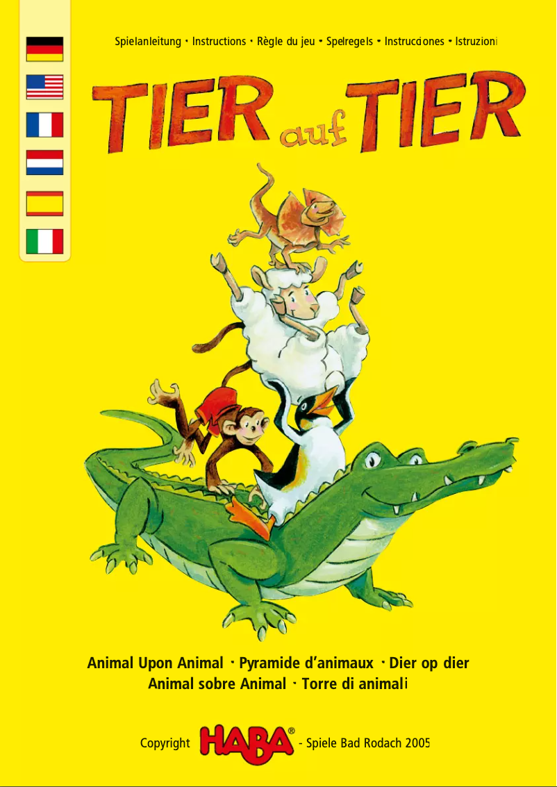 Image de la première page du manuel de l'appareil Tier auf Tier