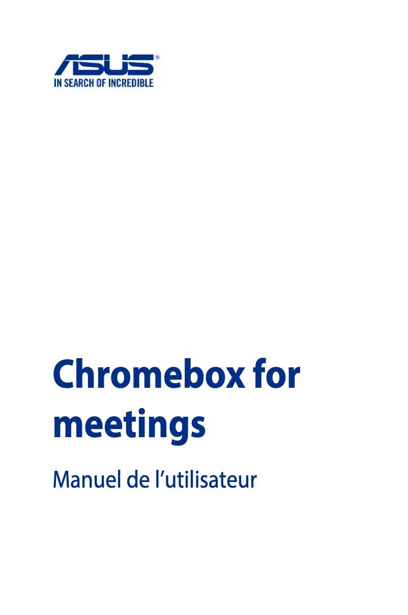 Page 1 de la notice Manuel utilisateur Asus Chromebox CN62