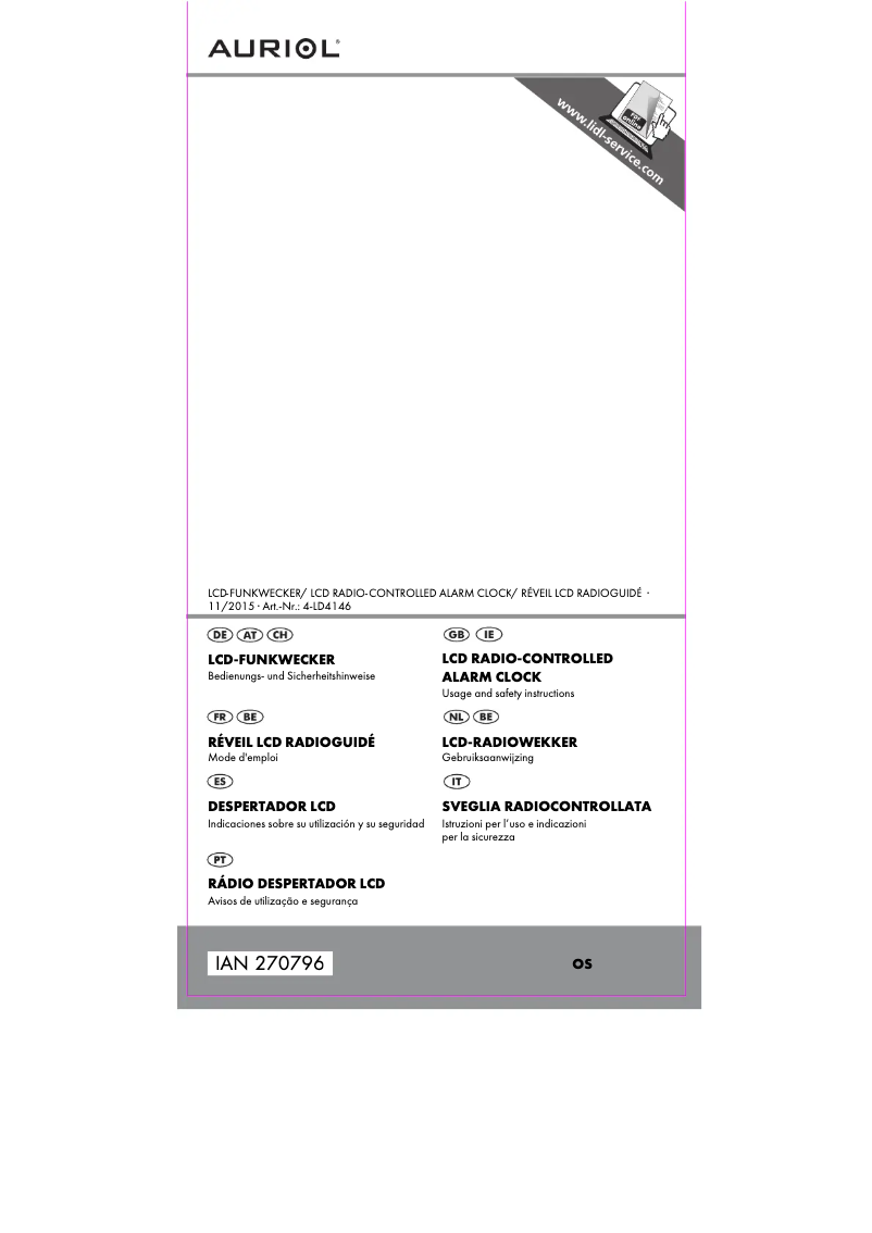 Page 1 de la notice Manuel utilisateur Auriol IAN 273639