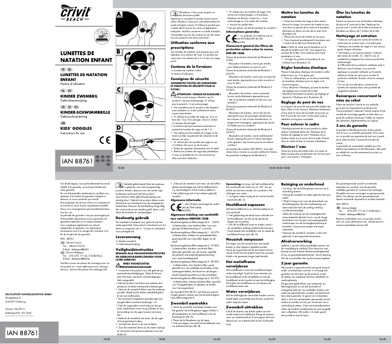 Page 1 de la notice Manuel utilisateur Crivit IAN 88761