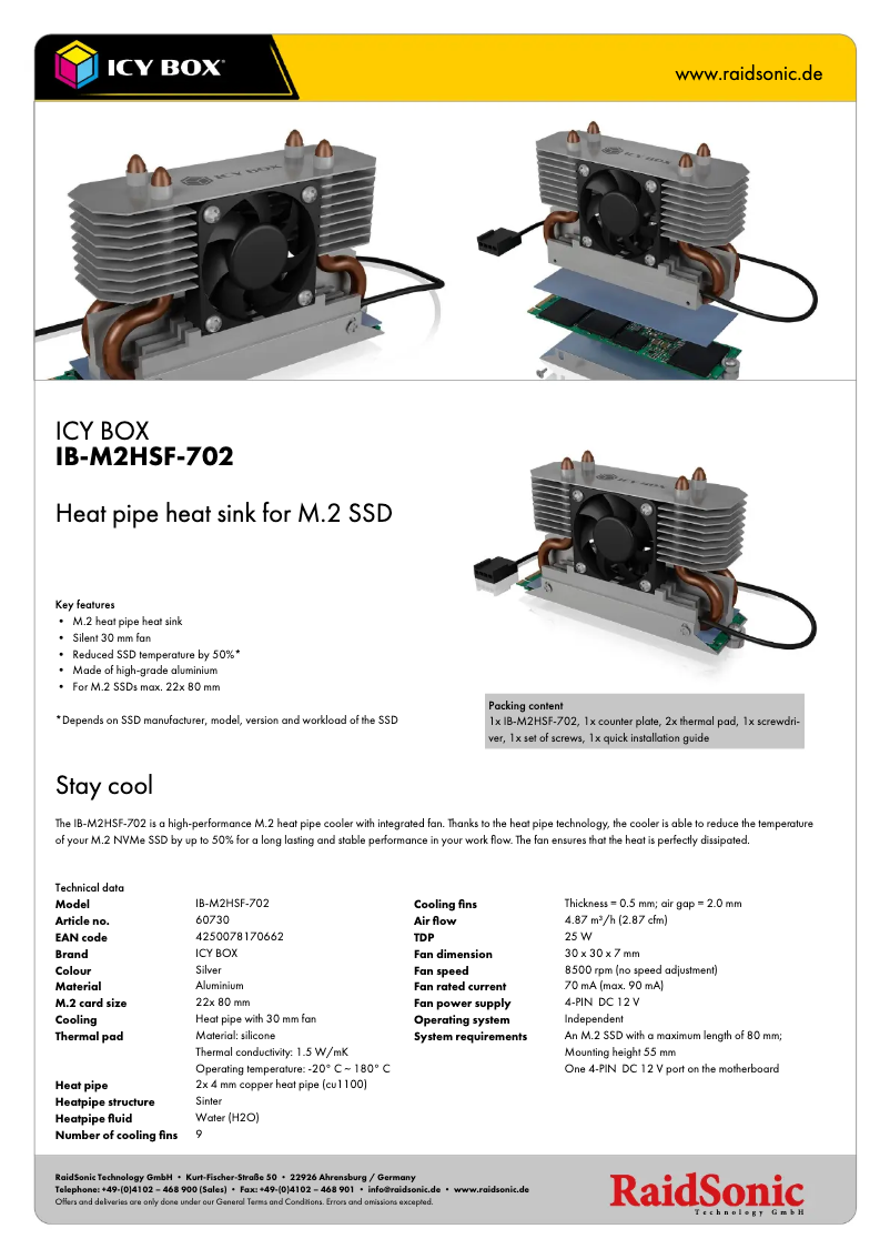 Image de la première page du manuel de l'appareil IB-M2HSF-702