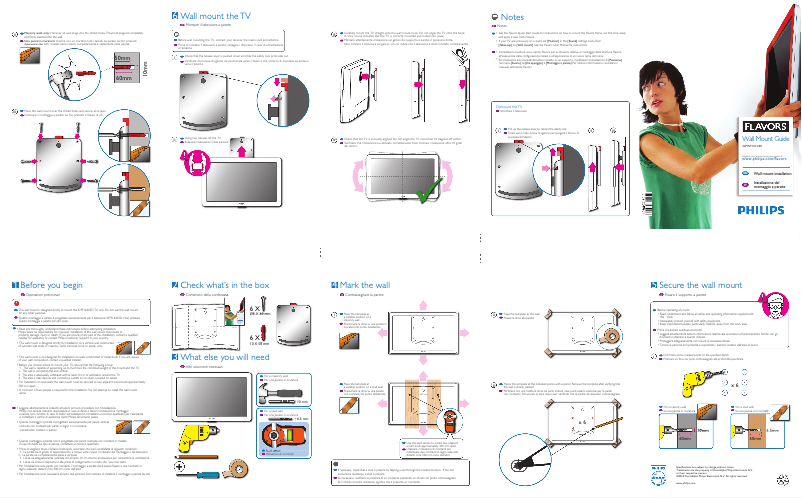 Page n°1 - Manuel utilisateur Philips Flavors 42FWF1013