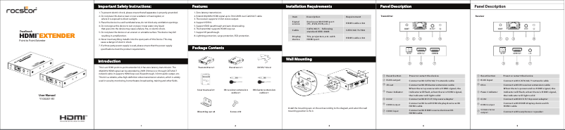 Image de la première page du manuel de l'appareil TrueReach Y10G001-B1