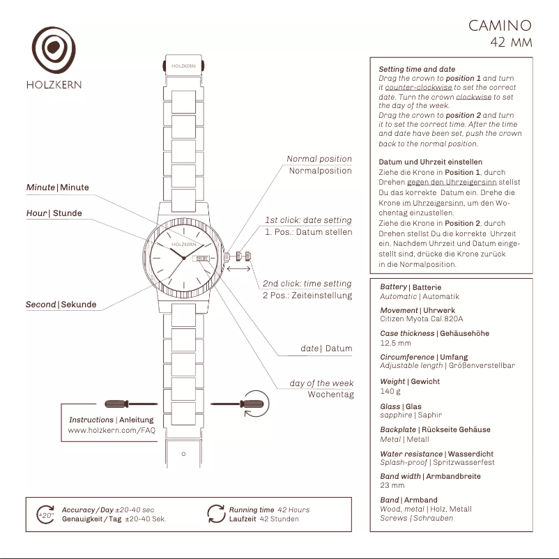 Page 1 de la notice Manuel utilisateur Holzkern Ciudad Perdida