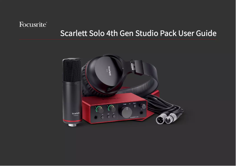 Page n°1 - Manuel utilisateur Focusrite Scarlett Solo Studio 4th Gen