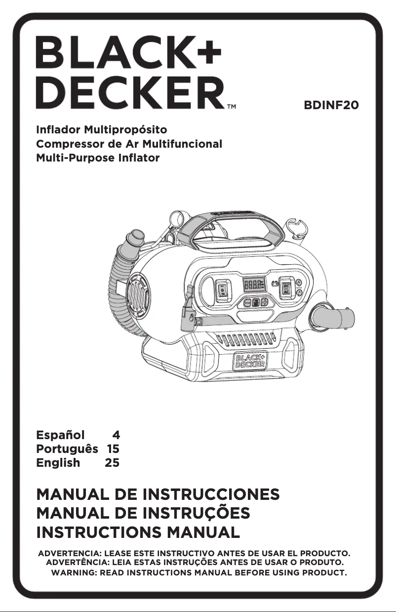 Page 1 de la notice Manuel utilisateur Black & Decker BDINF20