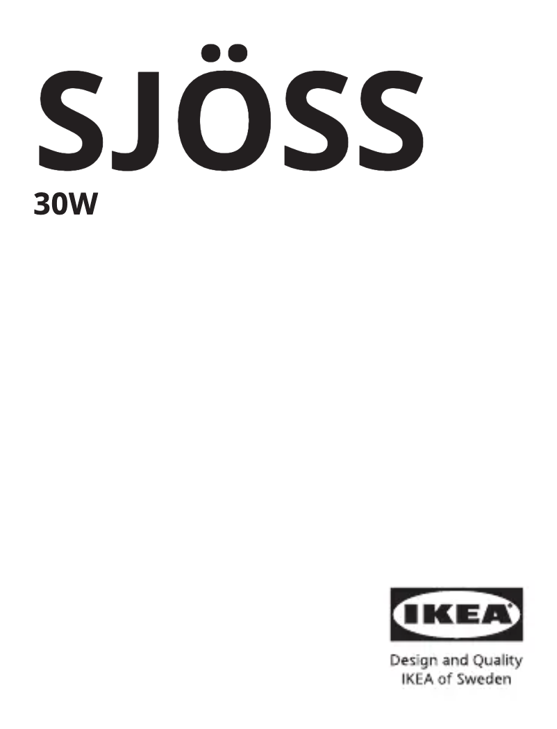 Page 1 de la notice Manuel utilisateur Ikea SJÖSS 005.800.37