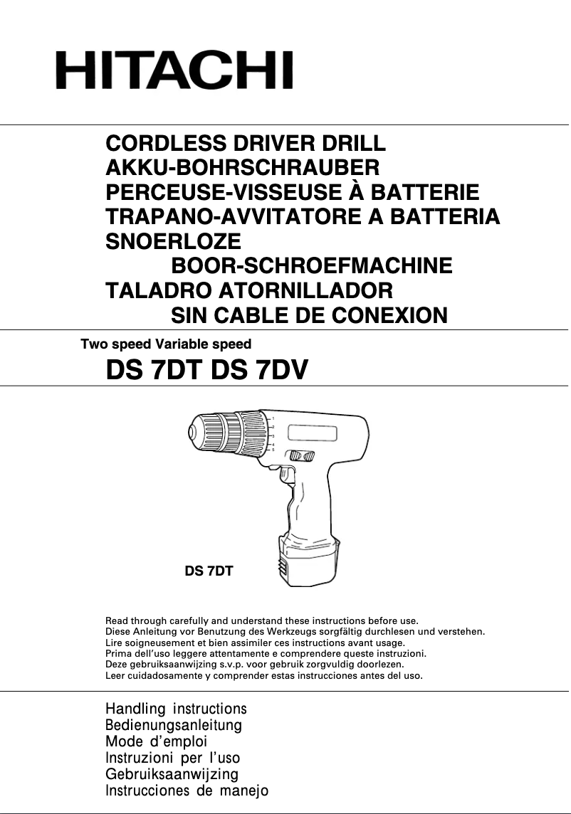 Page 1 de la notice Manuel utilisateur Hitachi DS 7DT