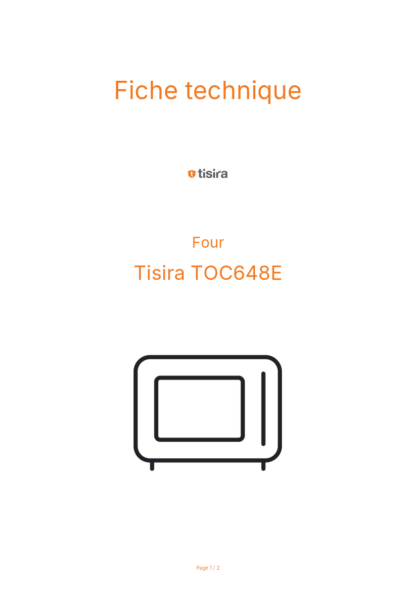 Image de la première page du manuel de l'appareil TOC648E