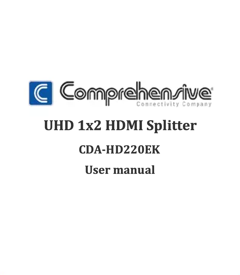 Image de la première page du manuel de l'appareil CDA-HD220EK