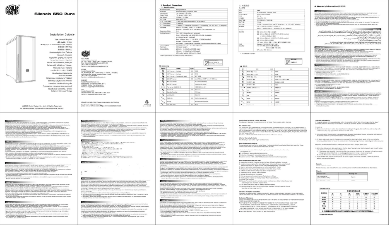 Página 1 del manual Manual de usuario Cooler Master Silencio 650