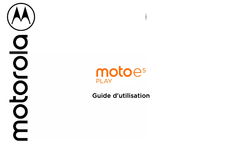 Image de la première page du manuel de l'appareil Moto E5 Play