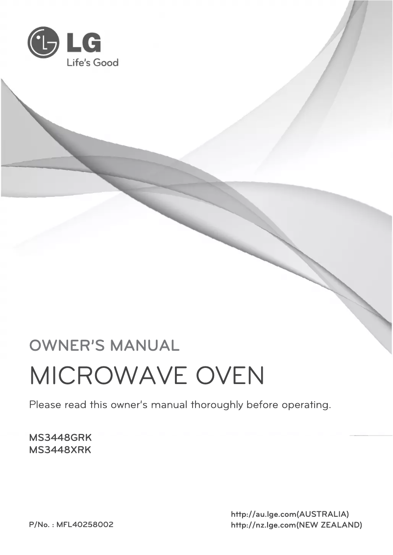 Image de la première page du manuel de l'appareil MS3448GRK