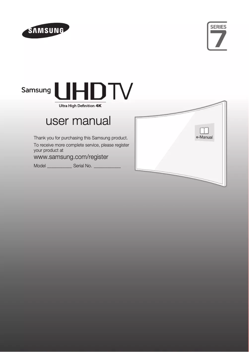 Page 1 de la notice Guide d'installation Samsung UE48JU7500T