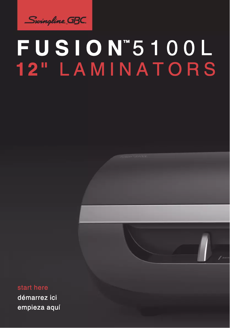 Page n°1 - Manuel utilisateur GBC Fusion 5100L
