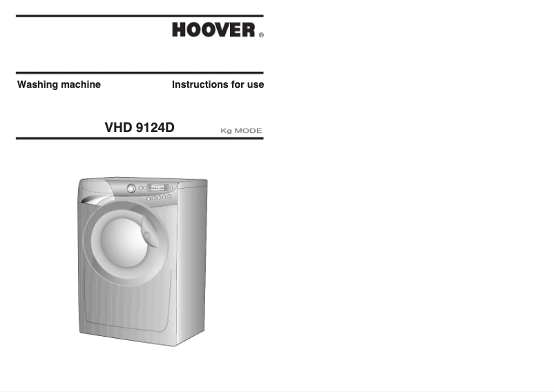 Page n°1 - Manuel utilisateur Hoover VHD 9124D-37