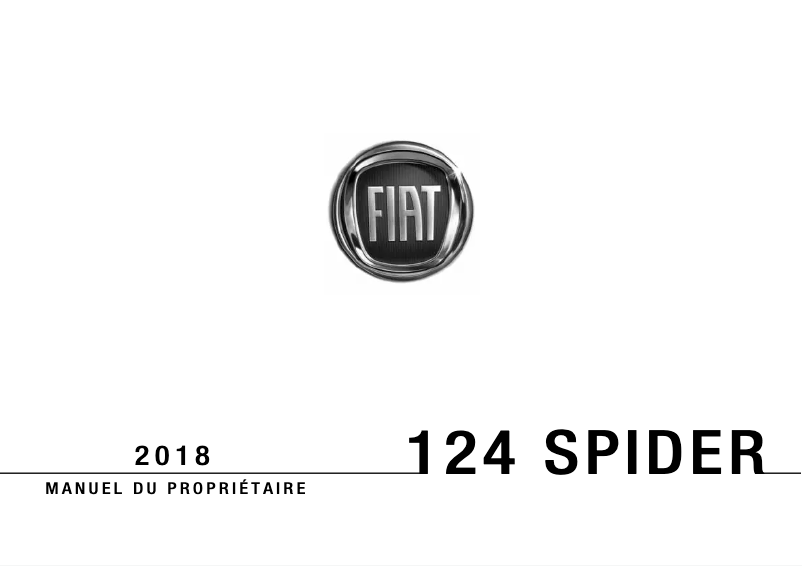 Page 1 de la notice Manuel utilisateur Fiat 124 Spider (2018)