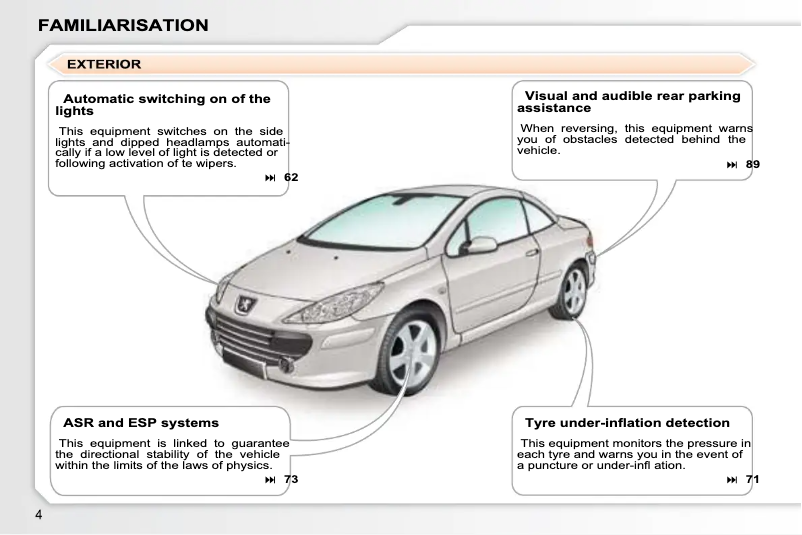 Page 1 de la notice Manuel utilisateur Peugeot 307 (2009)