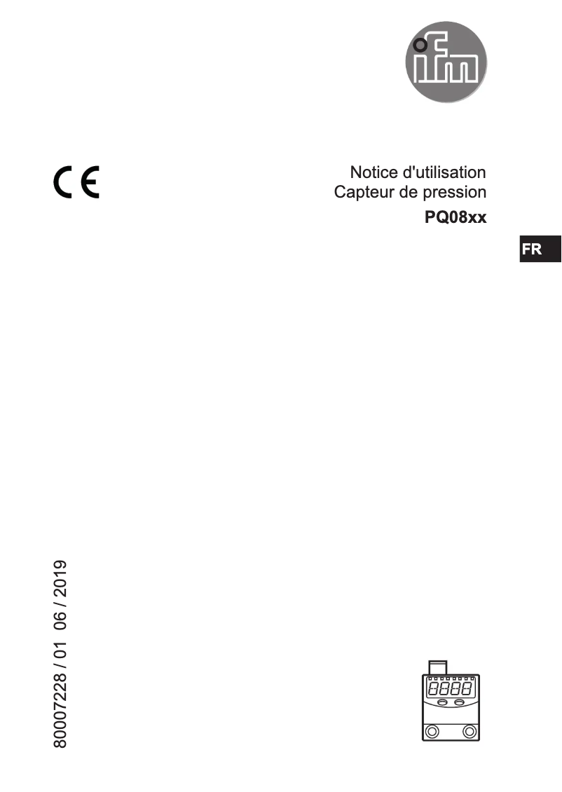 Page n°1 - Manuel utilisateur IFM PQ0834