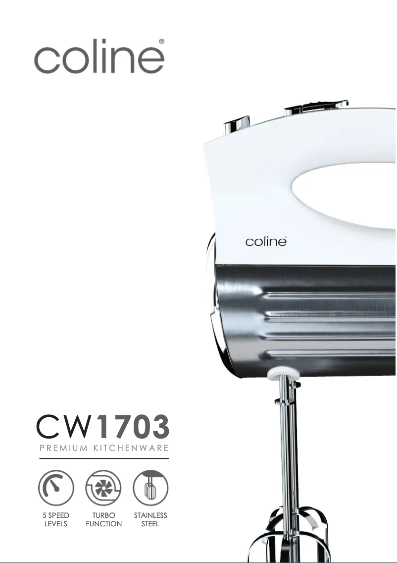 Page 1 de la notice Manuel utilisateur Coline CW1703