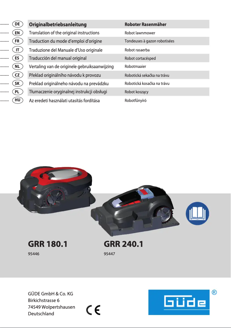 Image de la première page du manuel de l'appareil GRR 180.1