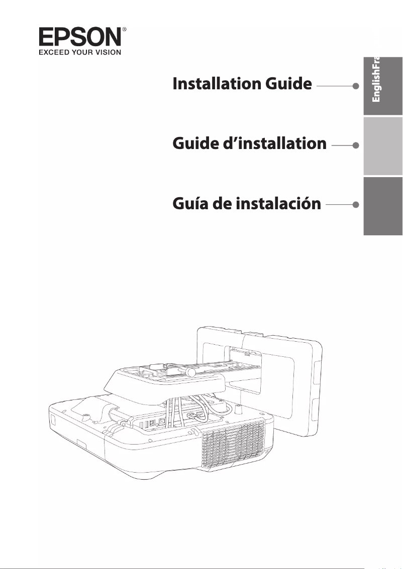 Página 1 del manual Guía de instalación Epson EB-696Ui