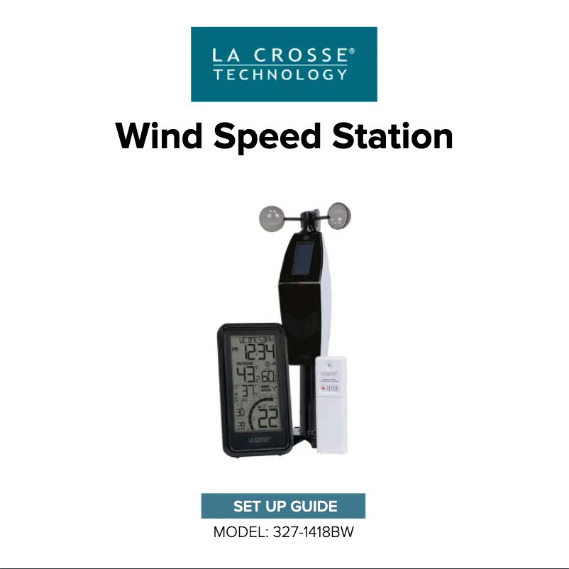 Page 1 de la notice Manuel utilisateur La Crosse Technology 327-1418BW