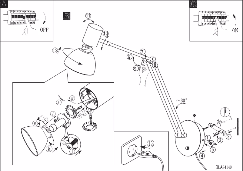 Page n°1 - Manuel utilisateur Eglo Falko 1