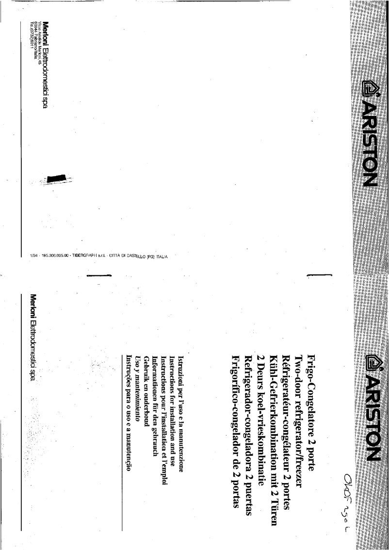 Image de la première page du manuel de l'appareil OKDF 290 L