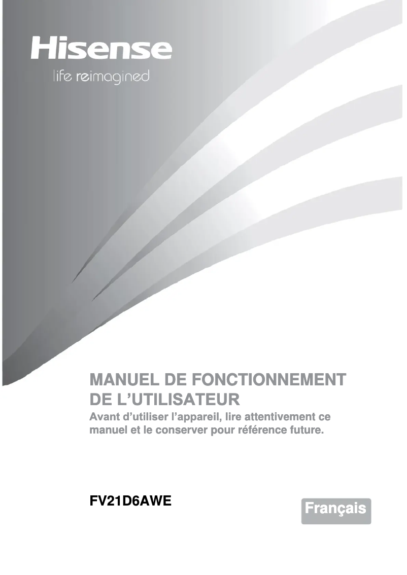 Image de la première page du manuel de l'appareil FV21D6AWE