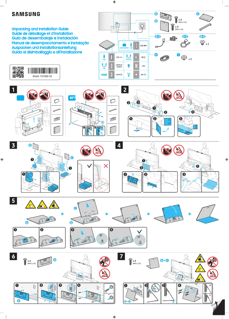 Page 1 de la notice Manuel utilisateur Samsung QN85QN900CP