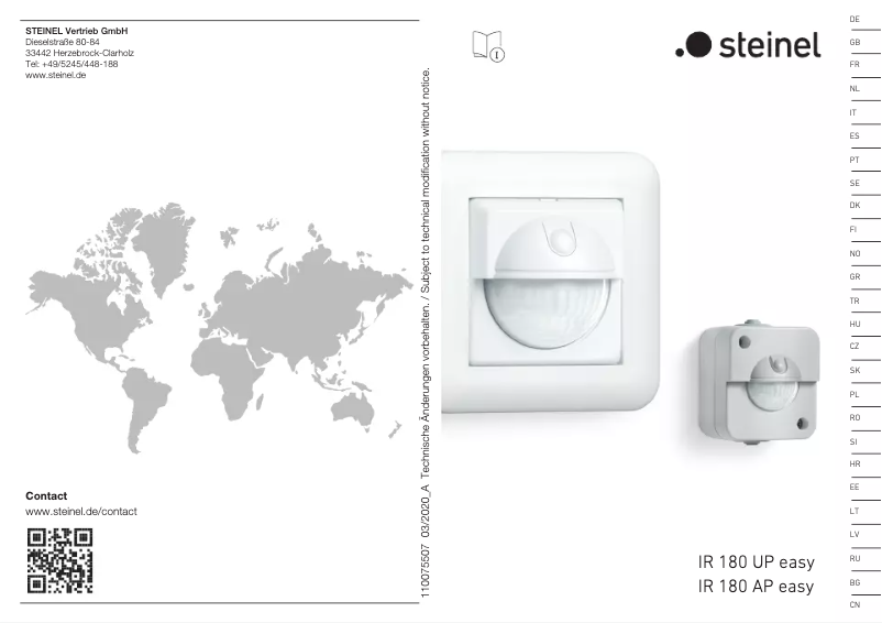 Page 1 de la notice Manuel utilisateur Steinel IR 180 UP Easy