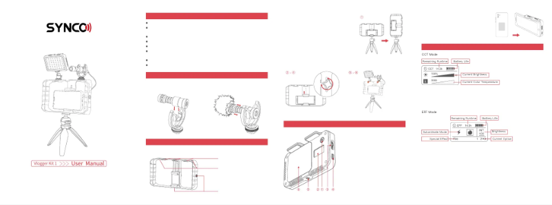 Page n°1 - Manuel utilisateur Synco Vlogger Kit 1