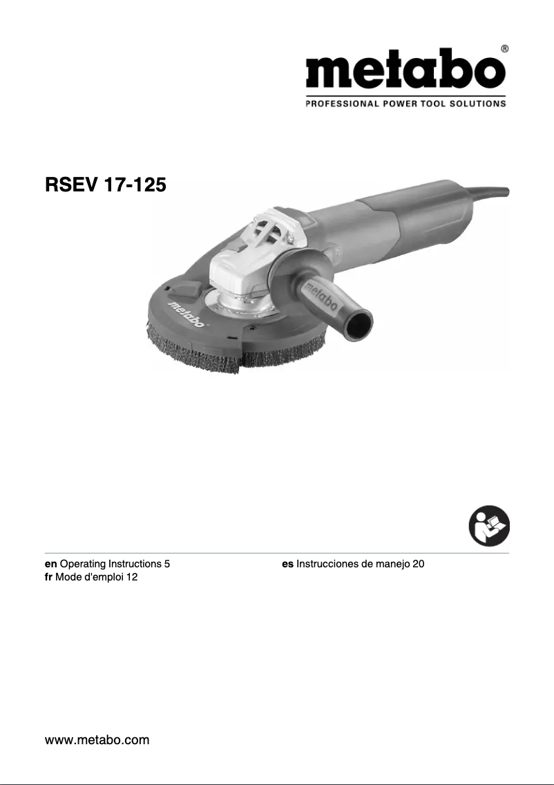 Page 1 de la notice Manuel utilisateur Metabo RSEV 17-125
