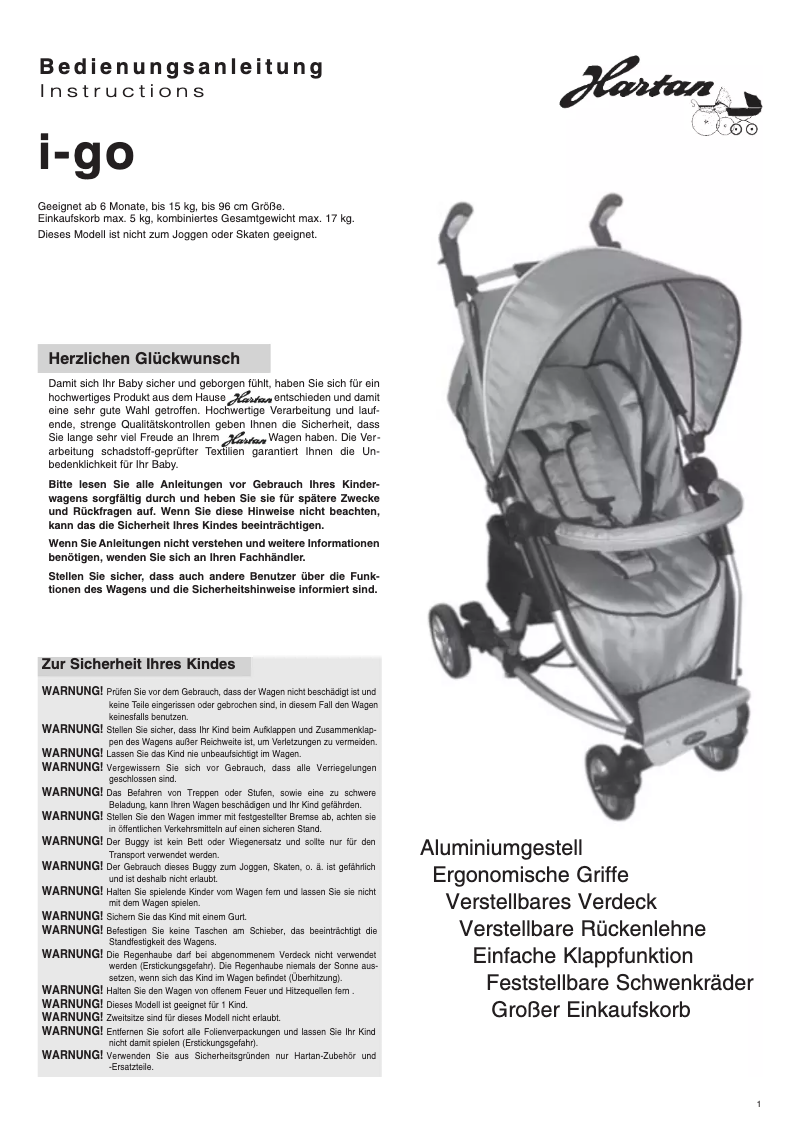 Image de la première page du manuel de l'appareil I-Go