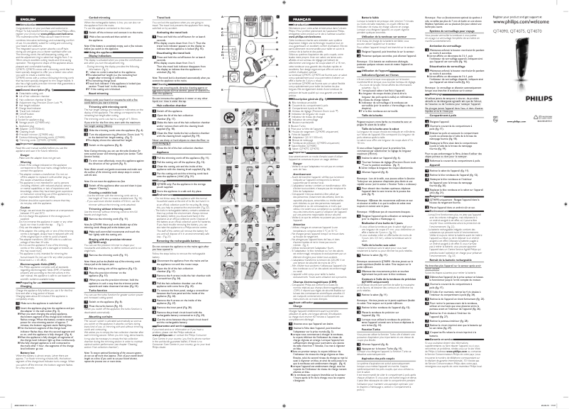 Image de la première page du manuel de l'appareil QT4075
