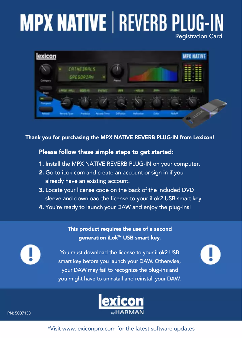 Image de la première page du manuel de l'appareil MPX Native