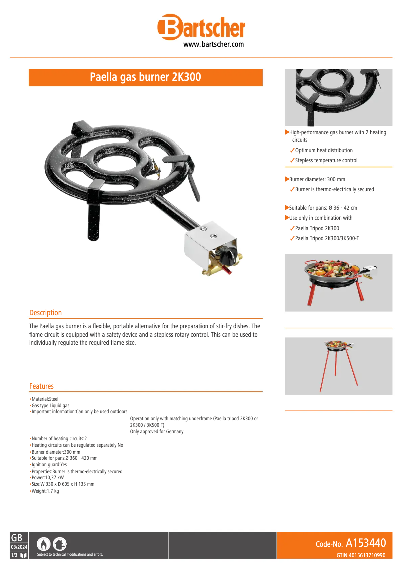 First page image of the manual for 2K300