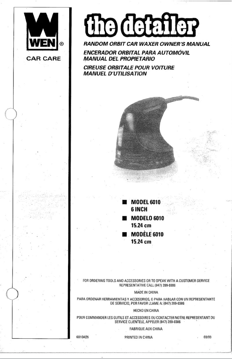 Page n°1 - Manuel utilisateur WEN 6010