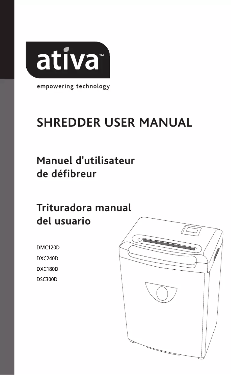 Page n°1 - Manuel utilisateur Ativa DMC120D
