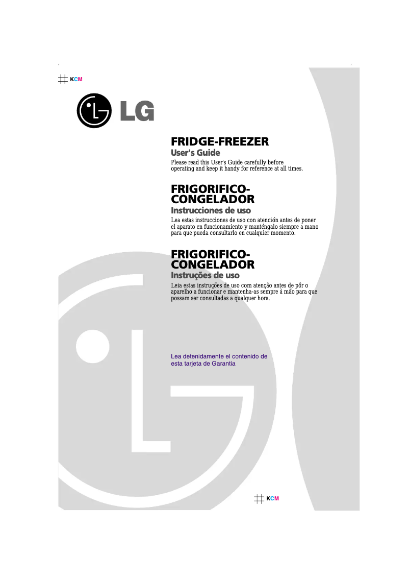 Page 1 de la notice Manuel utilisateur LG GR-3491EW