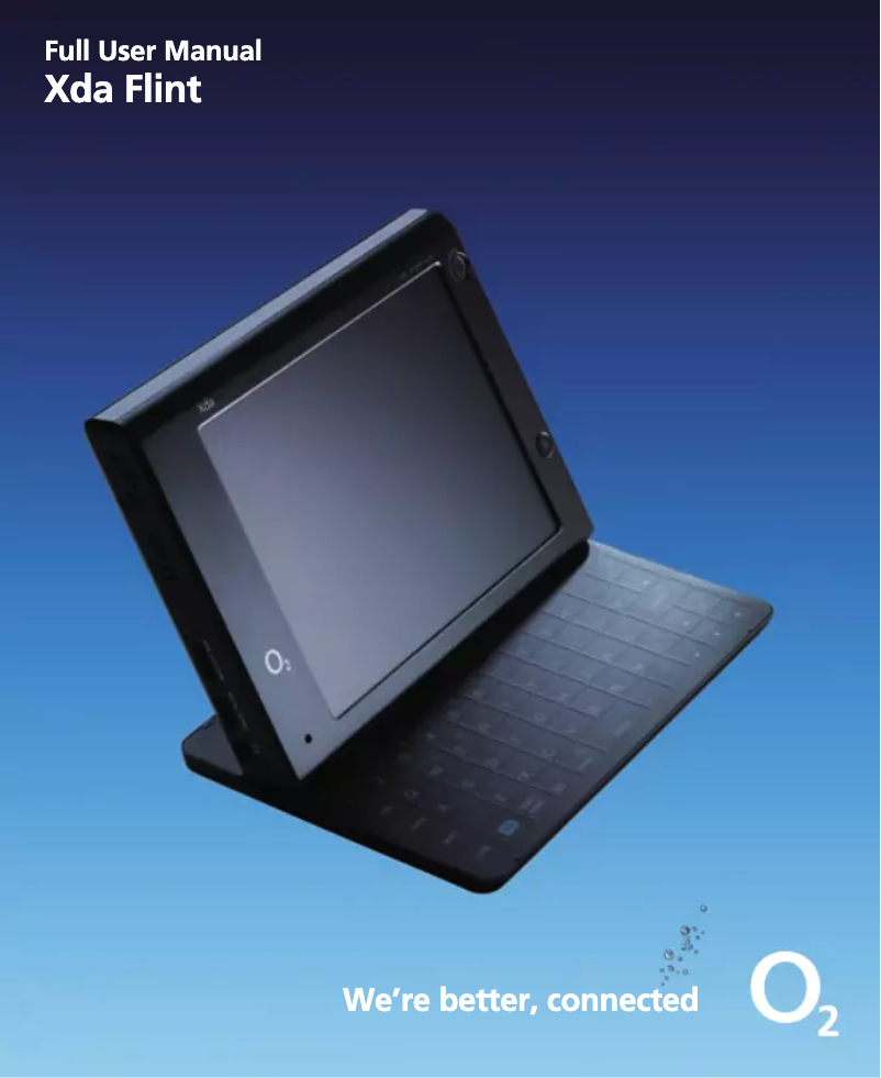 Image de la première page du manuel de l'appareil XDA Flint