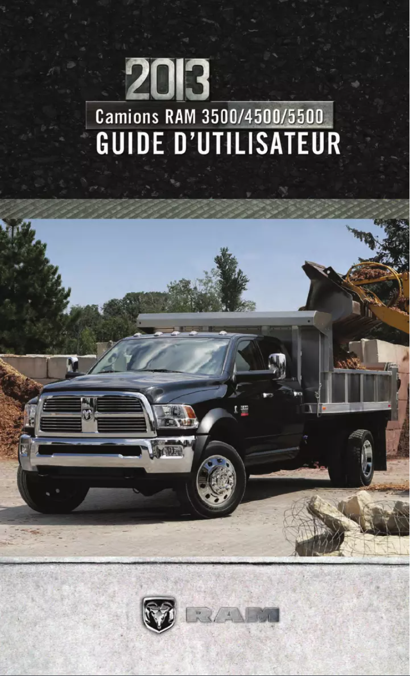 Page 1 de la notice Manuel utilisateur RAM 3500 Chassis Cab (2013)