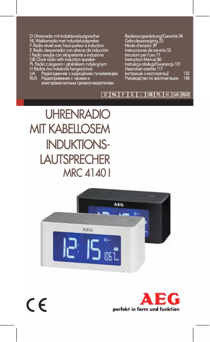 Página 1 del manual Manual de usuario AEG MRC 4140 I