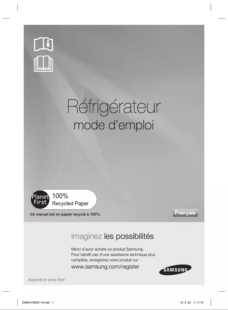 Image de la première page du manuel de l'appareil RR82EETS